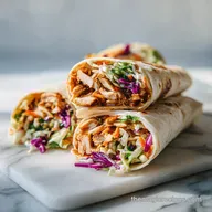 Asian Chicken Wraps for 4 Servings with Velvety Peanut Sauce