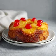 Pineapple Upside Down Cake for 10 Servings with Caramel Topping