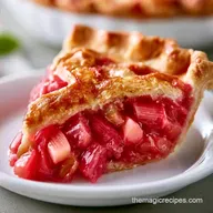 Classic Rhubarb Pie for 8 Slices
