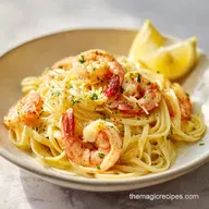 Easy Creamy Lemon Shrimp Pasta for 4 Servings