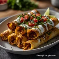 Easy Crockpot Chicken Taquitos Recipe: Crispy Baked