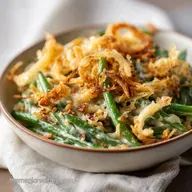 Green Bean Skillet Casserole for 6 Servings | Creamy and Crispy