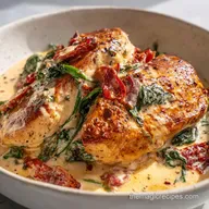 Crockpot Chicken Breast Recipes: Creamy Tuscan Dish (Easy Healthy)