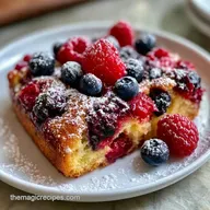 Easy Summer Berry Cake for 10 Servings