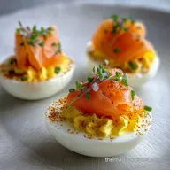 Fancy Devil Egg Recipe with Smoked Salmon for 12