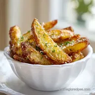 Garlic Parmesan Baked Steak Fries for 4 Servings