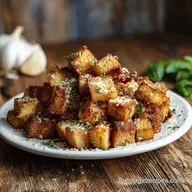 Garlic Parmesan Croutons in 25 Minutes