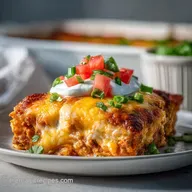 Ground Beef Enchilada Casserole Recipe: Baked
