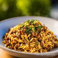 Ground Beef Orzo in 30 Minutes