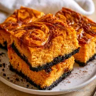 Halloween Cheesecake Bars with Oreo Base