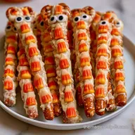 Halloween Pretzel Treats with Candy Corn