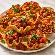 Halloween Taco Cups with Ground Beef