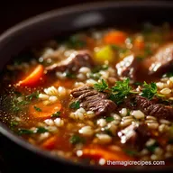 Beef Soup: Get Mums Deeply Savorous Beef and Barley Recipe
