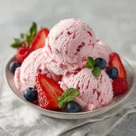 Strawberry Ice Cream with Condensed Milk