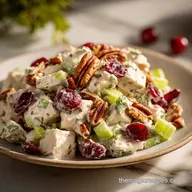 Leftover Turkey Salad Recipe with Cranberries and Pecans