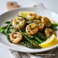 Lemon Garlic Shrimp and Asparagus for 4