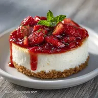 No Bake Strawberry Cheesecake for 12
