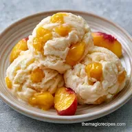 Homemade Fresh Peach Ice Cream