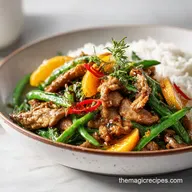 Orange Pork Stir Fry for 4 Servings with Crispy Tenderloin