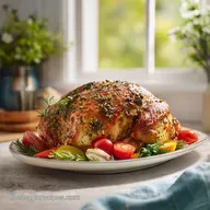Oven Roasted Turkey Breast with Herb Butter for 7 Servings