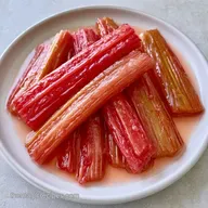 Poached Rhubarb Stalks with Orange