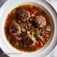 Quick Meatball Soup with Hidden Veggies