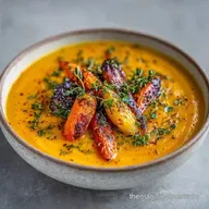 Rustic Roasted Veggie Soup for 4 Servings