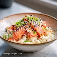 Salmon Cauliflower Rice Sushi Bowl in 15 Minutes