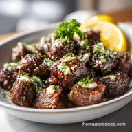 High Protein Slow Cooker Garlic Butter Beef Bites Easy Dinner
