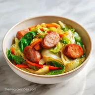 Smoked Sausage and Cabbage Stir Fry in 25 Minutes
