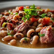 Southern Slow Cooker Black Eyed Peas with Ham Hocks | Slow-Cooked