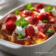 BAKED STRAWBERRIES AND CREAM FRENCH TOAST: Creamy & Dreamy Brunch Bake