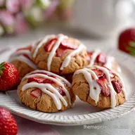 Strawberry Kiss Cookies: Chewy and Vibrant