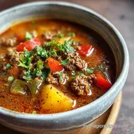 Stuffed Pepper Soup Recipe with Ground Beef
