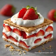 Strawberry Icebox Cake for 10 Servings