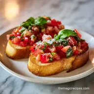 Tomato Basil Bruschetta for 8 Servings