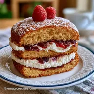 Victoria Sponge Cake for 10 Slices