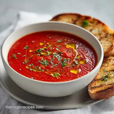 20 Minute Roasted Tomato Soup for 4 Recipe Card