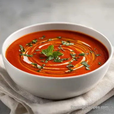 20 Minute Roasted Tomato Soup for 4