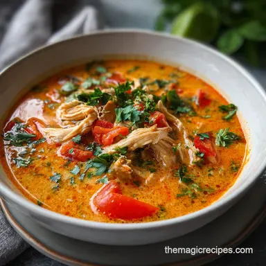20 Minute Thai Chicken Curry Soup with Coconut Milk