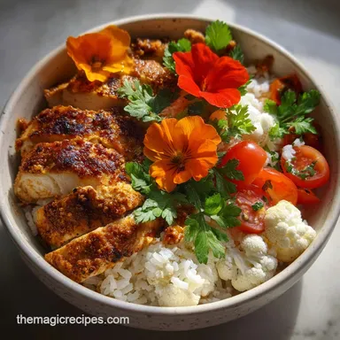 Lazy Girl Chicken Bowl in 25 Minutes Recipe Card