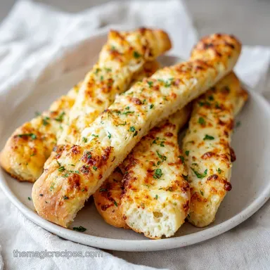 4 Ingredient Keto Cheesy Garlic Breadsticks in 22 Minutes Recipe Card