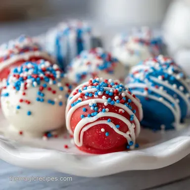4th of July Truffles: Festive Patriotic Oreo Balls for 26 Treats