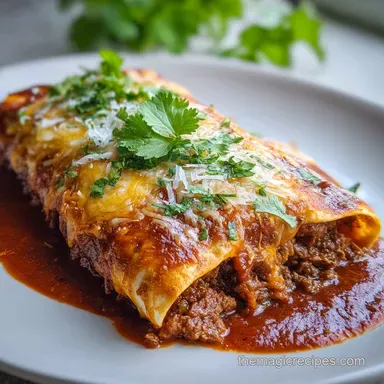 5-Ingredient Beef Enchilada with Red Sauce in 30 Minutes