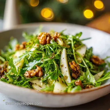 Arugula Fennel Apple Salad with Walnuts for 4 Servings