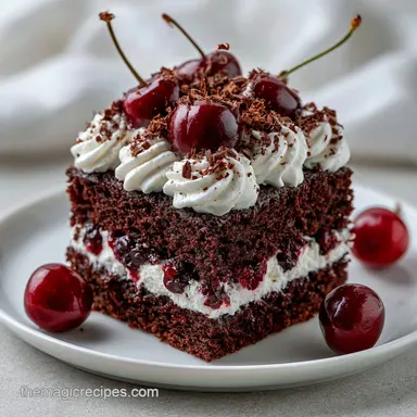 Black Forest Cake for 14 Servings Recipe Card