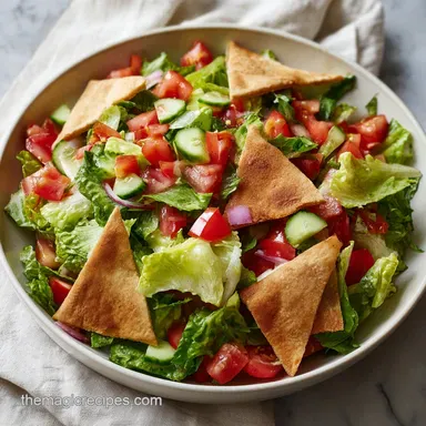 Fattoush Recipe in 30 Minutes Recipe Card