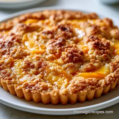 Baked Canned Peach Cobbler in 55 Minutes Recipe Card