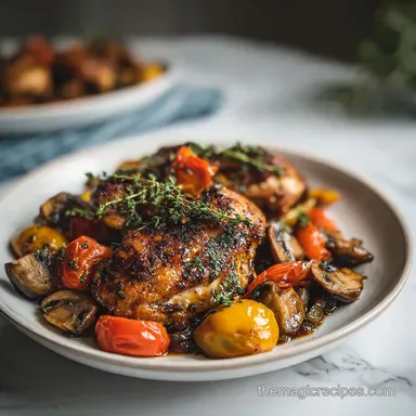 Balsamic Glazed Chicken & Veggies for 4 Servings Recipe Card