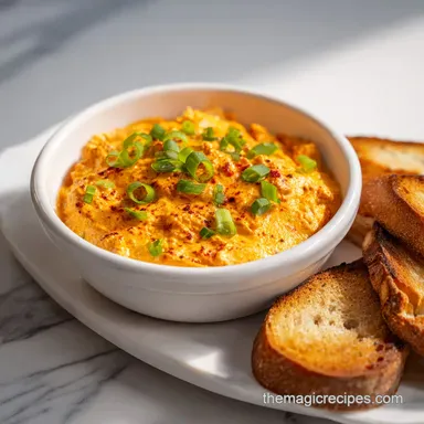 Buffalo Chicken Dip: Creamy Baked Appetizer for 12 Servings Recipe Card